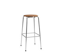 High Dot Tabouret de Bar H76 4 Pieds Chrome/ Cuir