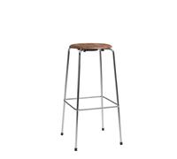 Fritz Hansen Tabouret de bar High Dot Noyer-chrome