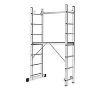HIGH Echelle 2 plans en aluminium modulable échafaudage escabeau plateforme de travail 7 marches