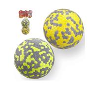 High Elastic Dog Ball, New Material Dog Toy, Indestructible Dog Toy, Dog Gift for Small and Medium Dogs(Yellow+Orange) (Yellow+Fluorescent)