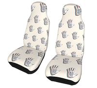 High Five Hand Rainbow 2 pièces Housses de siège de Voiture sièges Avant, Protection Automobile Tapis de Voiture Housse de Coussin de véhicule Universelle pour la Plupart des Voitures SUV camions
