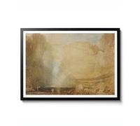 High Force, Fall of the Tees, Yorkshire by J. M. W. Turner, paysage de style romantisme, art mural, décoration d'intérieur, impression vintage, affiche, archivage mat, A5 (encadré) - 21 x 14,8 cm