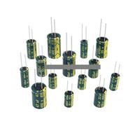 High Frequency Low Electrolytic Capacitor 10V 16V 25V 35V 50V 400V 450V 100UF 220UF 330UF 470UF 680UF 1000UF 1500UF 2200UF AUOQKQUT(25V220UF 20PCS)