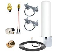 High Gain 10-12dBi Antenne 4G LTE à Gain élevé Longue Portée avec Prise SMA | avec Adaptateur Double Connecteur TS9 Compatible avecHuaweiZTE 4G LTE Hotspot Router ModemNetgearNighthawk M1 MR1100