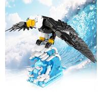 HIGH GODO Lot de 1018 blocs de construction en forme d'aigle sauvage - Compatible avec les célèbres marques - Jouet de construction - Décoration - Cadeau pour adultes et adolescents