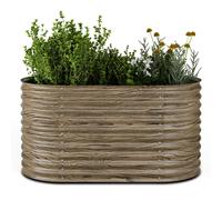 High Grow Potager surélevé | 913 L | Ergonomique | Résistant aux intempéries | Structure de fond ouverte | ovale