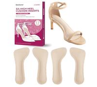 High Heel Cushion Inserts for Women - Bukihome 3/4 Invisible Insoles Prevent Feet from Sliding Forward - Shock & Sweat Absorption - Comfort Shoe Pads for High Heels Sandals Flats,Size S
