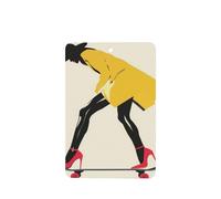 High Heels Woman Riding A Skateboard Car Désodorisants 4 Pcs Suspendu Parfumé Cartes Parfumées Cartes Parfumées pour Voiture Aromathérapie Tablettes
