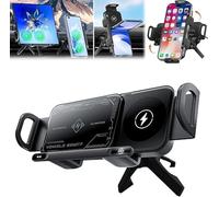 High Intelligent Mobile Phone/Pad Holder, 2 In 1 Auto Rotating Phone Holder, Car Charger Fast Charging Cell Phone Holder, One-Touch Rotatable Car Vent Phone Mount For Smartphone/Pad/Foldable Phone