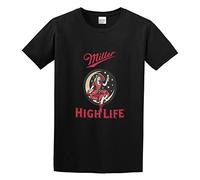 High Life Girl in The Moon Men Adult Short Sleeve Black M