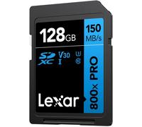 High-Performance 800X Pro 128 Go Carte Sd, Carte Sdxc Uhs-I, Carte Sd3.0 Jusqu'À 150 Mo/S En Lecture, Carte Mémoire Sd V30, U3, C10 Pour Reflex Numérique/Caméscope Hd (Lsd0800P128G-Bnnaa)