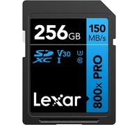 High-Performance 800x PRO 256GB SD Card, 150MB/s UHS-I SDXC Card Reading, V30/U3/C10 Memory Card for Mid-Range DSLR Cameras and HD Camcorders (LSD0800P256G-BNNAA)