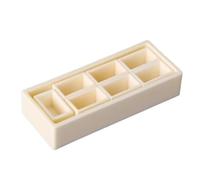 High-Performance Square Alumina Crucibles Set for Laboratory Metal Melting - 100mm & 115mm Sizes(115x90x30mmx15)