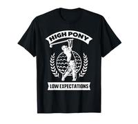 High Pony Low Expectations | Dictons de Golf drôles | Golf Meme T-Shirt