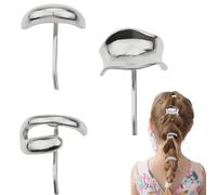 High Ponytail Cuff, Hair Accessories for Women, Barrettes Hair Clips, Decorative Hair Clip, Metal Ponytail Cuff, Decorative Hair Barrettes, Ponytail Clip Set, Strong Hold Barrette, Stylish Hair Cuffs
