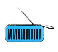 High Power Music Subwoofer Haut-parleur stéréo compatible Bluetooth Lampe de poche LED Haut-parleur sans fil Subwoofer Lecteur de musique Solaire,Bleu