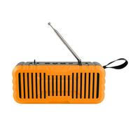 High Power Music Subwoofer Stéréo Haut-Parleur Compatible Bluetooth Lampe de Poche Led Haut-Parleur Sans Fil Subwoofer Lecteur de Musique Solaire,Orange