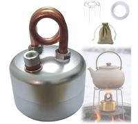 High-Power Portable Mini Outdoor Spirit Burner & Alcohol Stove,Lightweight Alcohol Camping Stove with Stable Stand,Compact Cooking Gear for Backpacking,Hiking,Brewing Tea,Coffee,Picnic (Silver, A)