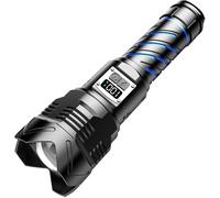 High Power White Light Flashlight, Dual Control Switch Remote Adjustable Telescopic Flashlight 1000m, Digital Screen, Large Capacity 5000mAh