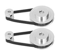 High Precision 2 Set GT2 Aluminum Alloy Timing Pulley Kit for 3D Printer DIY Enthusiasts (8mm+5mm)