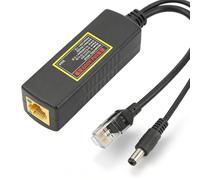 High Pressure 60V POE Splitter, Adaptateur Ethernet 10 / 100M, Sortie 12V 2,5A - Transmission Rapide, Compatible Petits Réseaux, Alimentation Durable et Stable