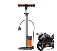 High Pressure Air Pump, Portable Scuba Inflator, Stainless Steel Design, Manual Hand Operations, Built-in Filter, Foldable Base, Fast Fill Rate, Perfect for Paintball, Diving, Camping, 60x20x3.8cm