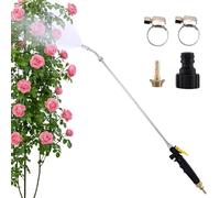 High Pressure Garden Hose Nozzle - 72cm Stainless Steel Sprayer, Detachable Adjustable Length Pressure Washer Wand, Portable Stainless Steel Hose Nozzle for Car Washing, Watering & Outdoor Cleaning