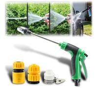 High Pressure Garden Hose Power Washer Gun, Power Washer High Pressure Hose Spray Gun, Universal Hoses Attachment for Car Washing, Patio Cleaning, Garden Watering & Outdoor Cleaning (Green Set)