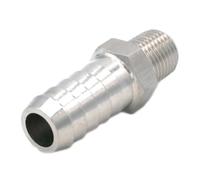 High Pressure Hose Barb I/D 14mm x 3/8" BSPT Male Thread 304 Stainless steel coupler Splicer Connector fitting