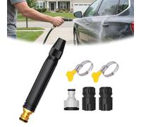High Pressure Hose Nozzle Heavy Duty Garden Hose Spray Gun, Adjustable Twist Water Cannon Attachment For Car Wash, Plant Watering Devices And Lawn Sprinkler (1set)