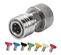 High Pressure Nozzle - 7-in-1 Cleaning Tool, Adjustable Heavy Duty Nozzle Adapter with Handle Sprayer, 7-in-1 Outdoor Garden Lawn Yard Patio | Converts Garden Hose to Mini Pressure Washer Connector