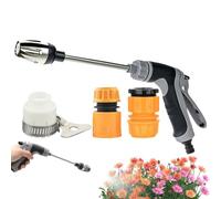 High Pressure Washer Hose Nozzle with Adjustable Spray and Connectors