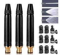 High Pressure Water Gun, Adjustable Metal Garden Hose Nozzle with Leak-Proof Connector, Heavy Duty Water Sprayer for Car Washing, Plant Watering, Patio Cleaning, Outdoor Yard & Floor Care(3Pcs)