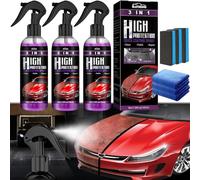 High Protection 3 En 1 Voiture, Ceramique Voiture, Ceramic Coating - Crystal Coating Spray Spray De Revêtement De Voiture Polish Voiture Lustrant Pour Auto Coating Spray Hydrophobe (3 Pièce)