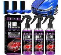 High Protection 3 en 1 Voiture Spray, Traitement Ceramique Voiture Polish Spray, Auto Crystal Coating Spray pour Nettoyant Voiture (300ML)