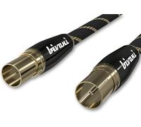 High Quality Antenna Cable - 2m Coaxial Cable M/F - TV/Cable/Radio - DVB-T/DVB-T2/DVB-C/DVB-S/DVB-S2/DAB- FullHD/UltraHD/UHD/HDTV/TV - Elite-Series - 2M