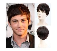 High-Quality Men's Wig, Perruques de cheveux synthétiques for hommes perruque courte droite for homme perruques courtes noires brunes perruques de fibres synthétiques à haute température naturelles,N