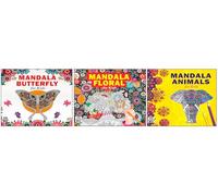 High Quality Premium Paper Mandala Beautiful Butterfly + Unique Floral + Animals Art Designs Pattern Colouring Books For Kids | Kids Butterfly Coloring Book | Unique Floral Art Designs | Animal Art Co