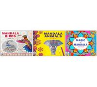 High Quality Premium Paper Mandala Creative Birds + Animals + Magic Art Designs Pattern Colouring Books For Kids | Artistic Birds | Wild Animals | Magical Mandalas | Creative Coloring | Relaxing Patte