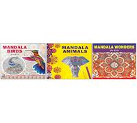 High Quality Premium Paper Mandala Creative Birds + Animals + Wonders Art Designs Pattern Colouring Books For Kids | Colorful Birds | Wildlife Art | Mandala Wonders | Creative Designs | Relaxing Color