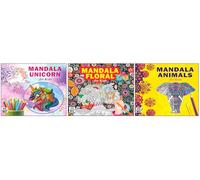 High Quality Premium Paper Mandala Cute Unicorn Horse + Unique Floral + Wildlife Animals Art Designs Pattern Colouring Books For Kids | Wildlife Art Exploration | Art Therapy | Beautiful Wildlife Anim