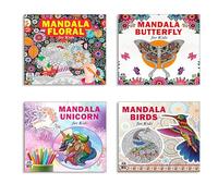 High Quality Premium Paper Mandala Gorgeous Floral + Beautiful Butterfly + Cute Unicorn + Birds Art Designs Pattern Colouring Books For Kids | Floral Patterns | Butterfly Art | Magical Unicorn | Color