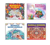 High Quality Premium Paper Mandala Gorgeous Floral + Cute Unicorn + Sea Animals + Wonders Art Designs Pattern Colouring Books For Kids | Floral Designs | Magical Unicorn | Ocean Life | Mandala Wonders