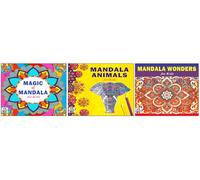 High Quality Premium Paper Mandala Magic + Animals + Wonders Art Designs Pattern Colouring Books For Kids | Magical Patterns | Wild Animals | Mandala Wonders | Creative Coloring | Relaxing Art | Natur
