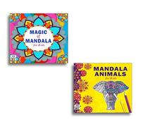 High Quality Premium Paper Mandala Magic + Wild Animals Art Designs Pattern Colouring Books For Kids | Relaxing Mandala Activity | Premium Kids Book | Mindful Art For Kids | Jungle Wildlife Mandalas |