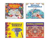High Quality Premium Paper Mandala Unique Floral (Flower) + Ocean-Themed Sea Animals + Animals + Wonders Art Designs Pattern Colouring Books For Kids | Ocean Animals | Wild Creatures | Bird Sketches |