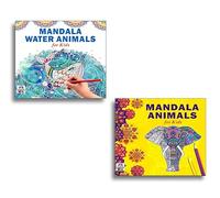 High Quality Premium Paper Mandala Unique Water Animals + Animals Art Designs Pattern Colouring Books For Kids | Water Animal Art | Mindful Coloring | Fun Animal Art | Animal and Nature Mandalas | Art