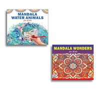 High Quality Premium Paper Mandala Unique Water Animals + Wonders Art Designs Pattern Colouring Books For Kids | Stress-Relief Coloring | Fun and Relaxing Art | Nature-Inspired Mandalas | Water Animal