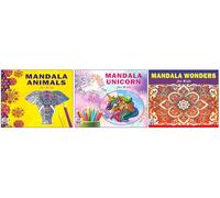 High Quality Premium Paper Mandala Wild Animals + Cute Unicorn + Wonders Art Designs Pattern Colouring Books For Kids | Wild Animals | Enchanting Unicorn | Mandala Wonders | Artistic Designs | Colorin