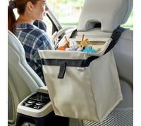 High Road TrashStash Sac poubelle de voiture à suspendre avec couvercle à bouton-poussoir et poubelle étanche pour voitures, SUV et camions - Peut contenir 10 litres de déchets de voiture